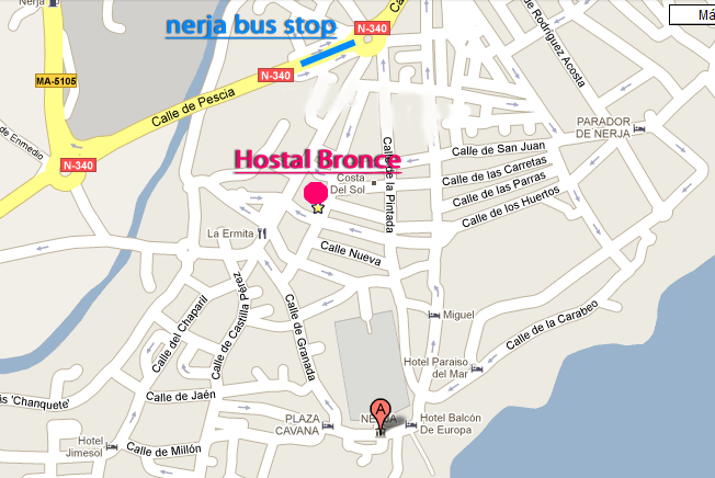 nerja bus station map